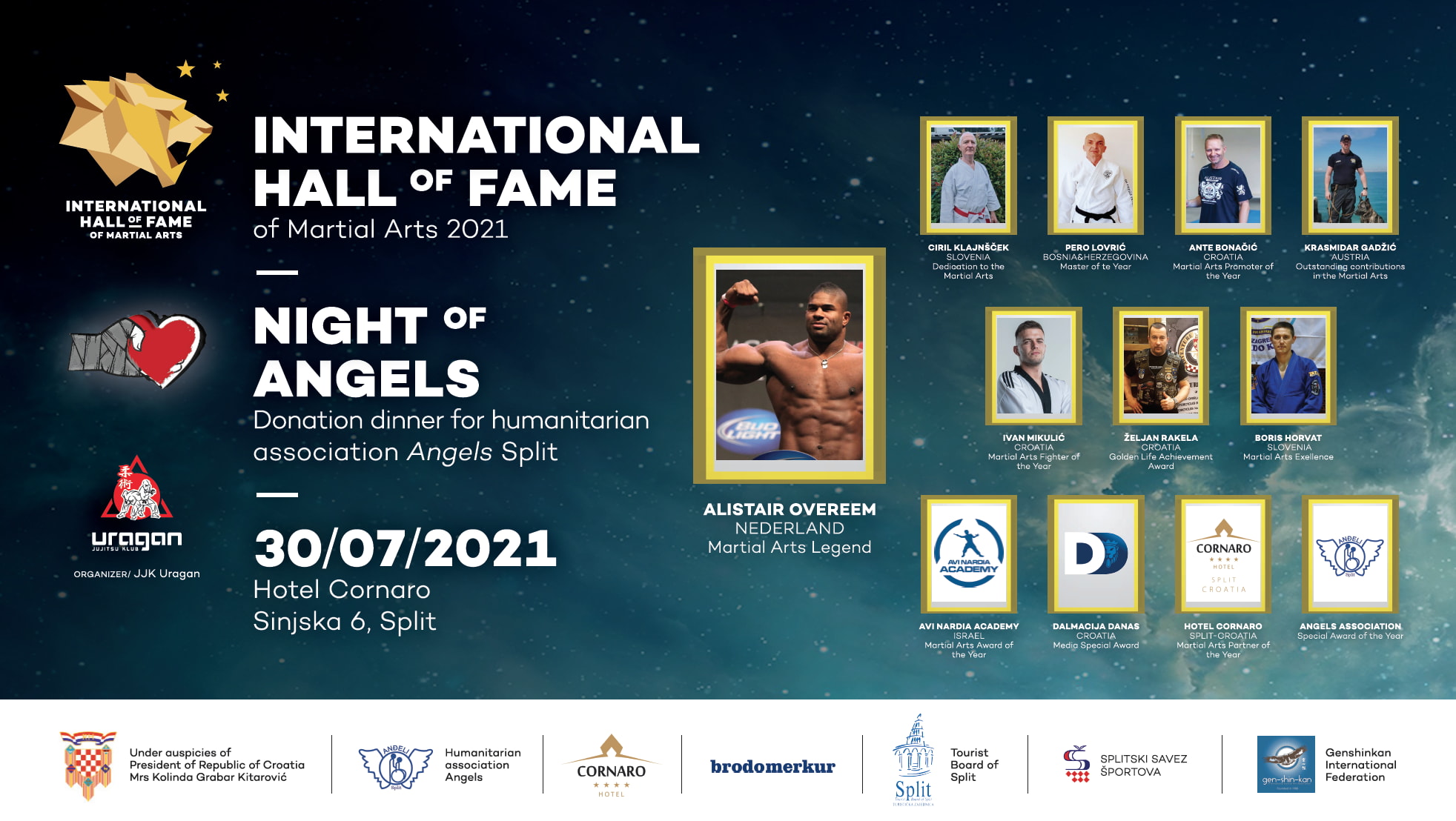 Alistair Overeem predvodi nove počasnike Međunarodne Kuće slave borilačkih sportova